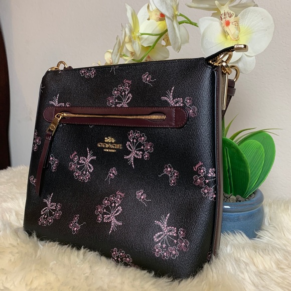 Coach Bags Coach Mae File Crossbody With Ribbon Bouquet Print